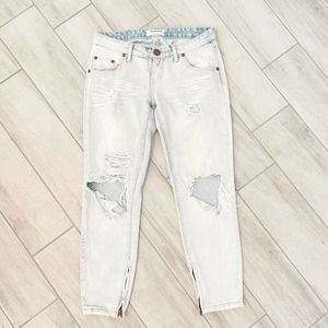 One Teaspoon Distressed White Jeans